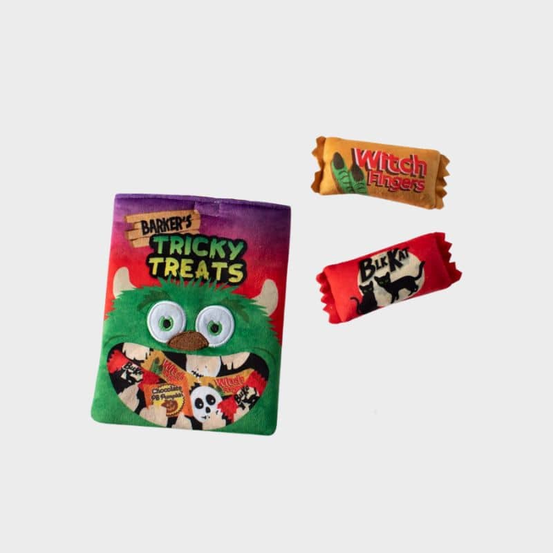 Jouet interactif et d'occupation, peluche de fouille en forme de sachet de bonbons Halloween Tricky Treats Fringe Petshop