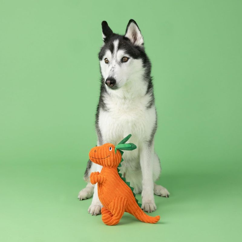 Jouet peluche pour chien en forme de dinosaure carotte de paques "Carrot bout you" Fringe