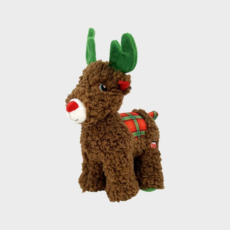 peluche résistante pour chien en forme de renne de noel Kong