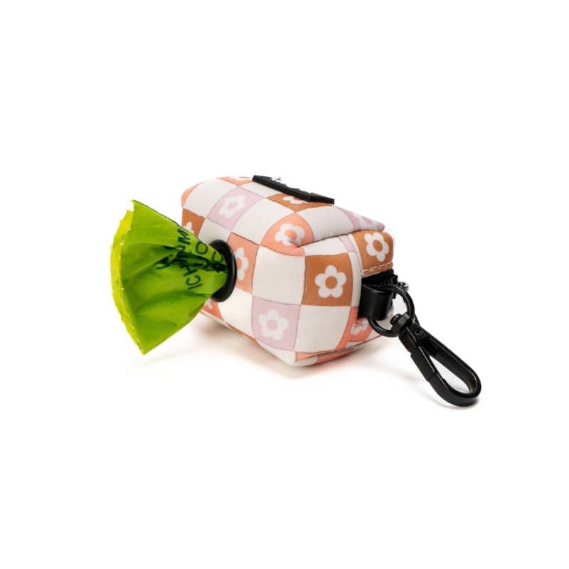 Distributeur de sacs à déjection de Lucy and Co pour les sacs à crotte de chien motif rétro à fleurs