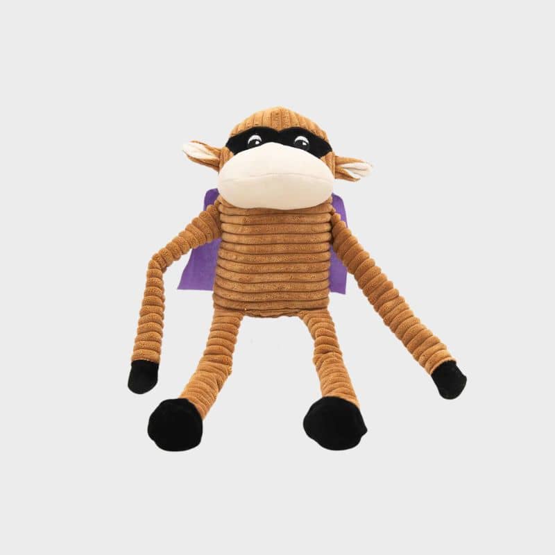 Jouet peluche pour chien halloween Crinkle SuperMonkey ZippyPaws en forme de singe