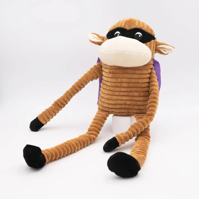 Jouet peluche pour chien halloween Crinkle SuperMonkey ZippyPaws en forme de singe